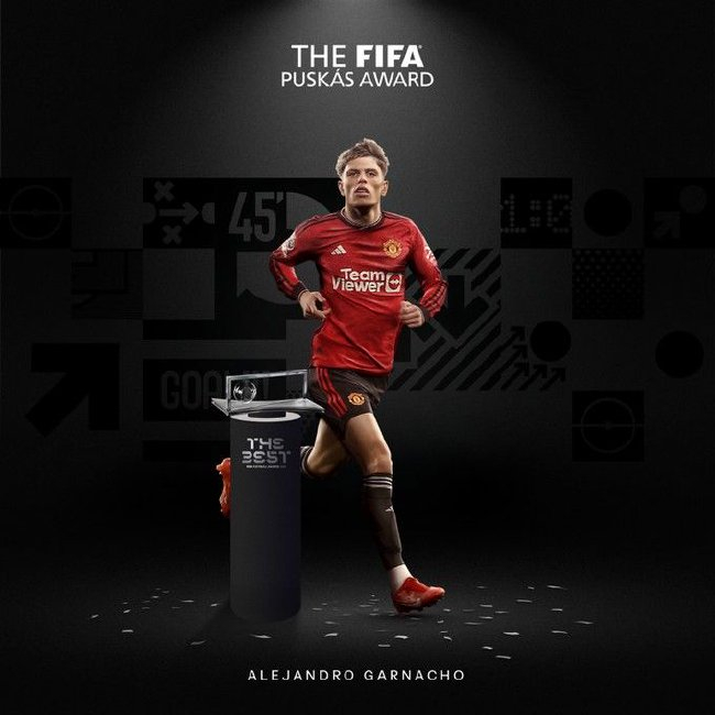 加纳乔倒勾夺魁，FIFA2024普什卡斯奖归属曼联小将